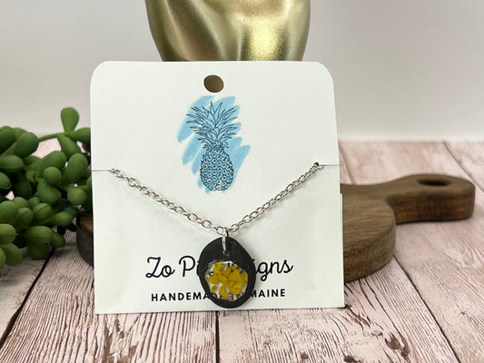 Resin Filled Beach Stone Necklace